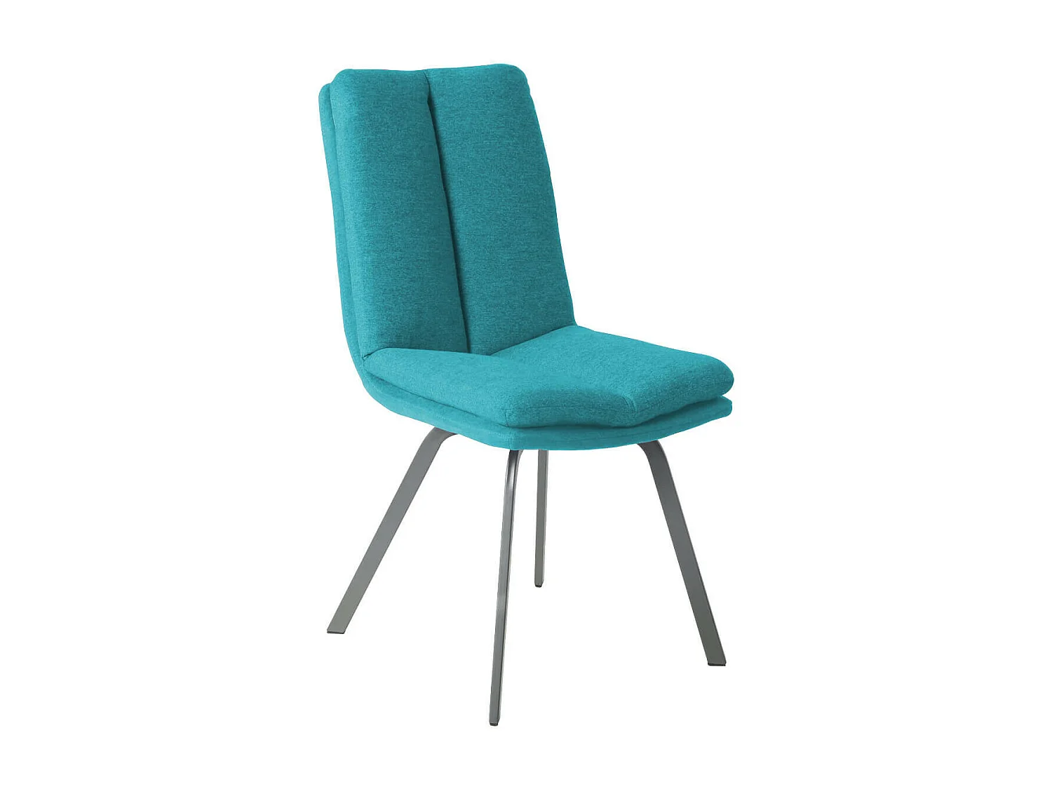 CALLAM - Lot de 2 Chaises Bleues avec Sur-Coussin