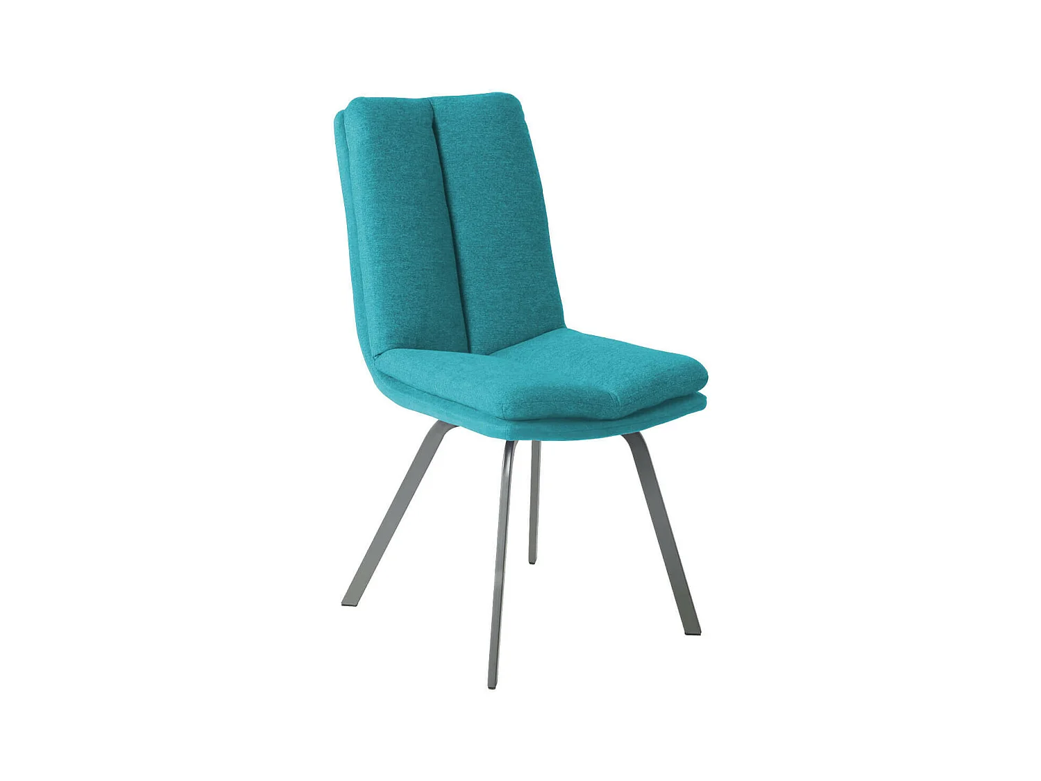 CALLAM - Lot de 2 Chaises Bleues avec Sur-Coussin
