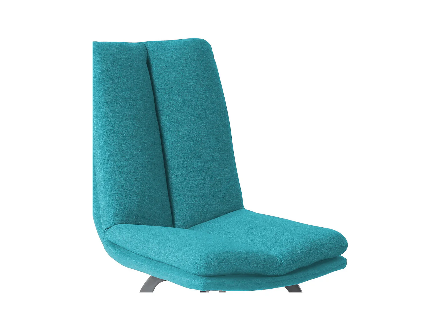 CALLAM - Lot de 2 Chaises Bleues avec Sur-Coussin
