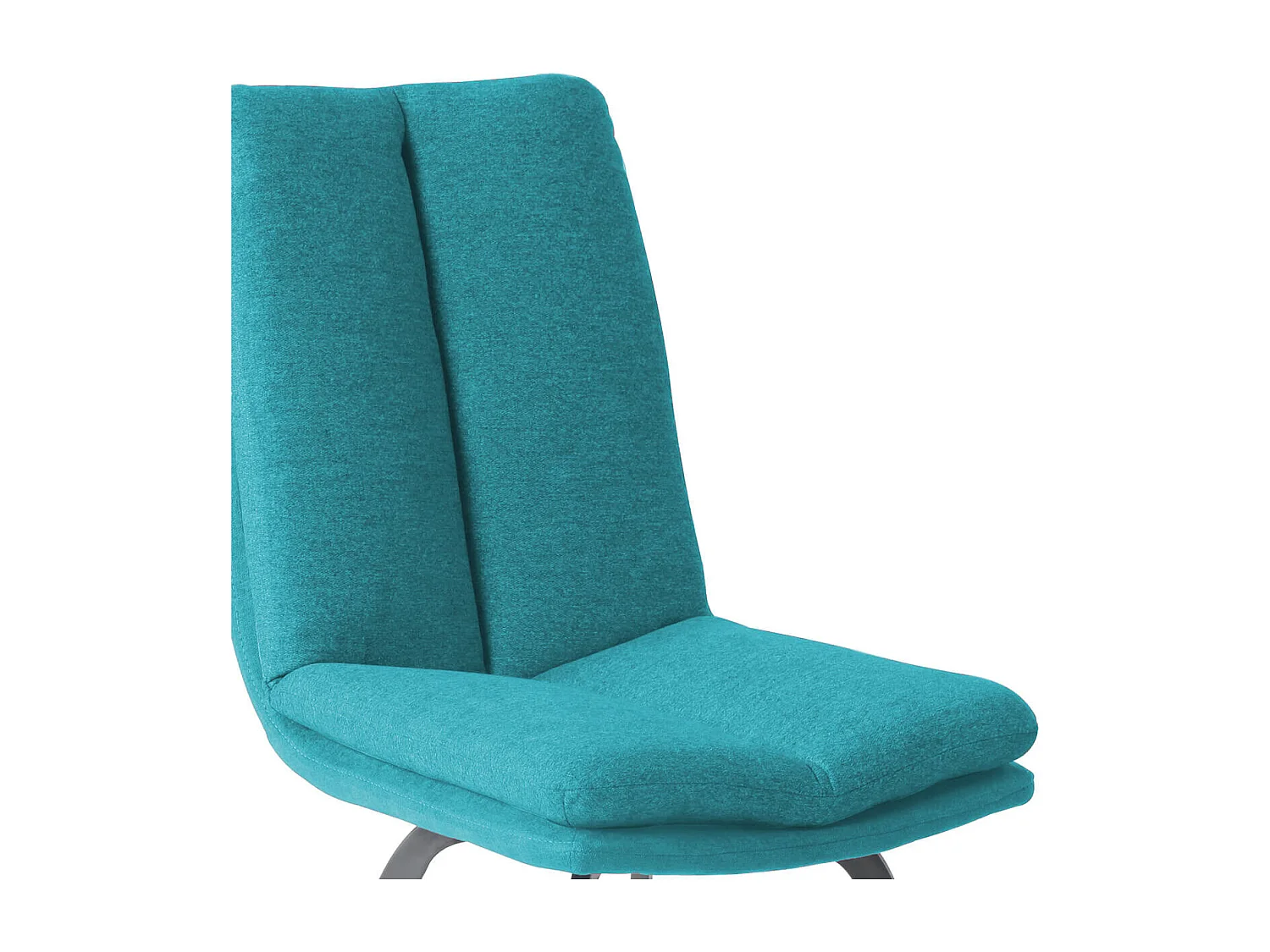 CALLAM - Lot de 2 Chaises Bleues avec Sur-Coussin