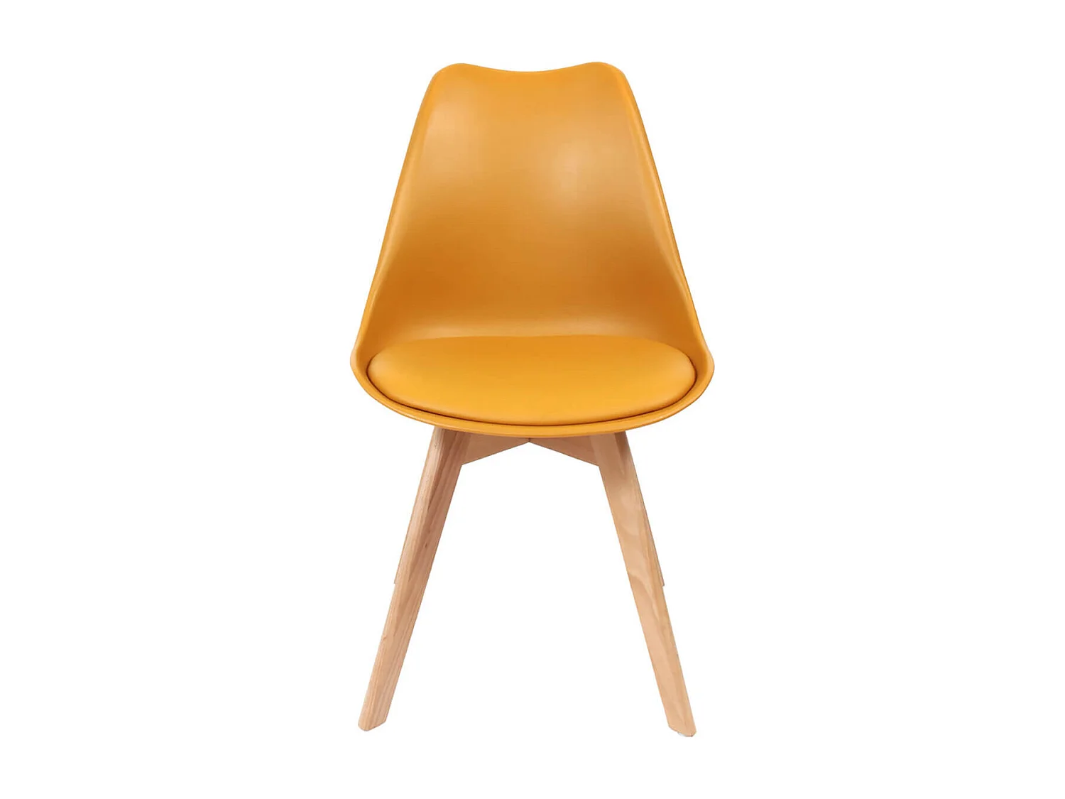 MEDALINE - Lot de 2 Chaises Scandinaves Jaunes