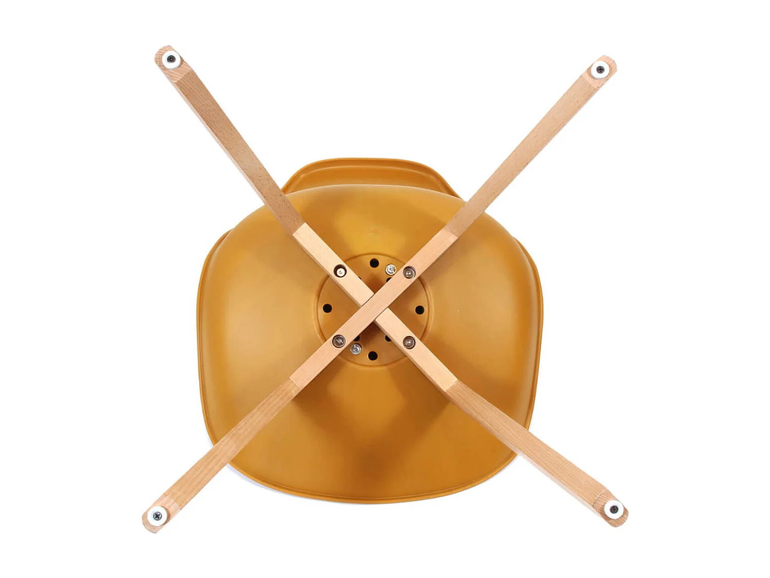 MEDALINE - Lot de 2 Chaises Scandinaves Jaunes