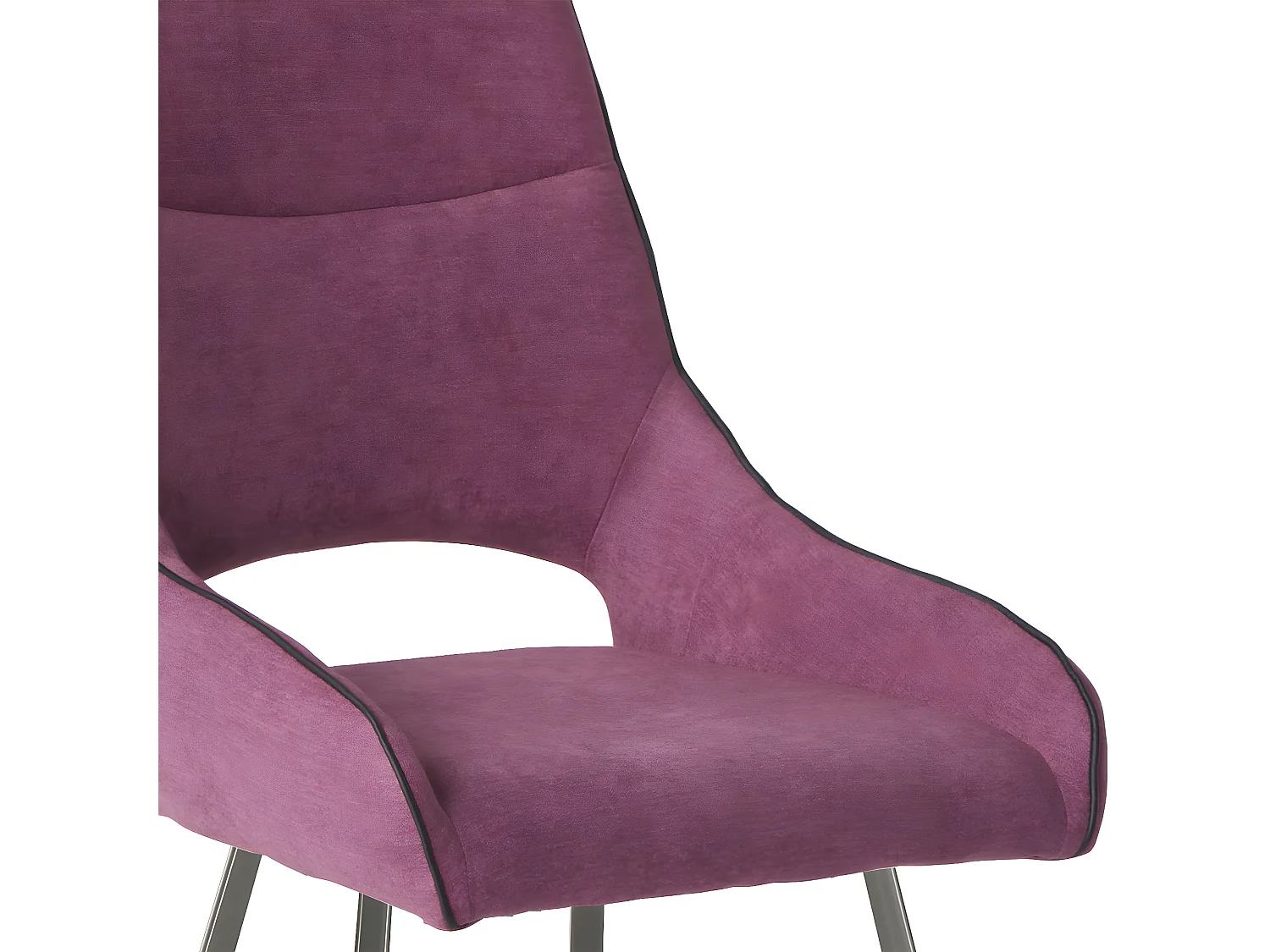 AMADO - Lot de 2 Chaises Tissu Coloris Violet
