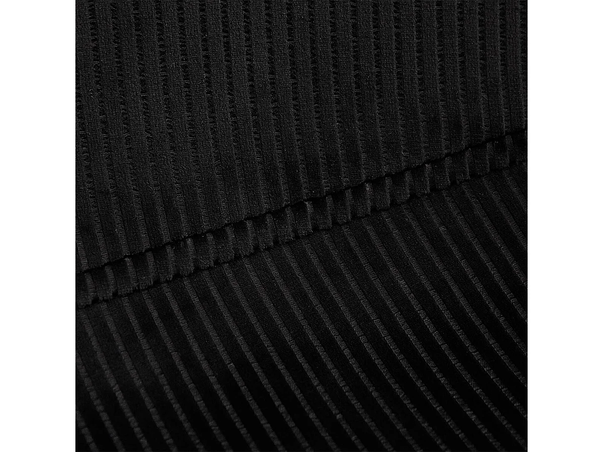 ALESSIA - Lot de 6 Chaises Velours Côtelé Noires