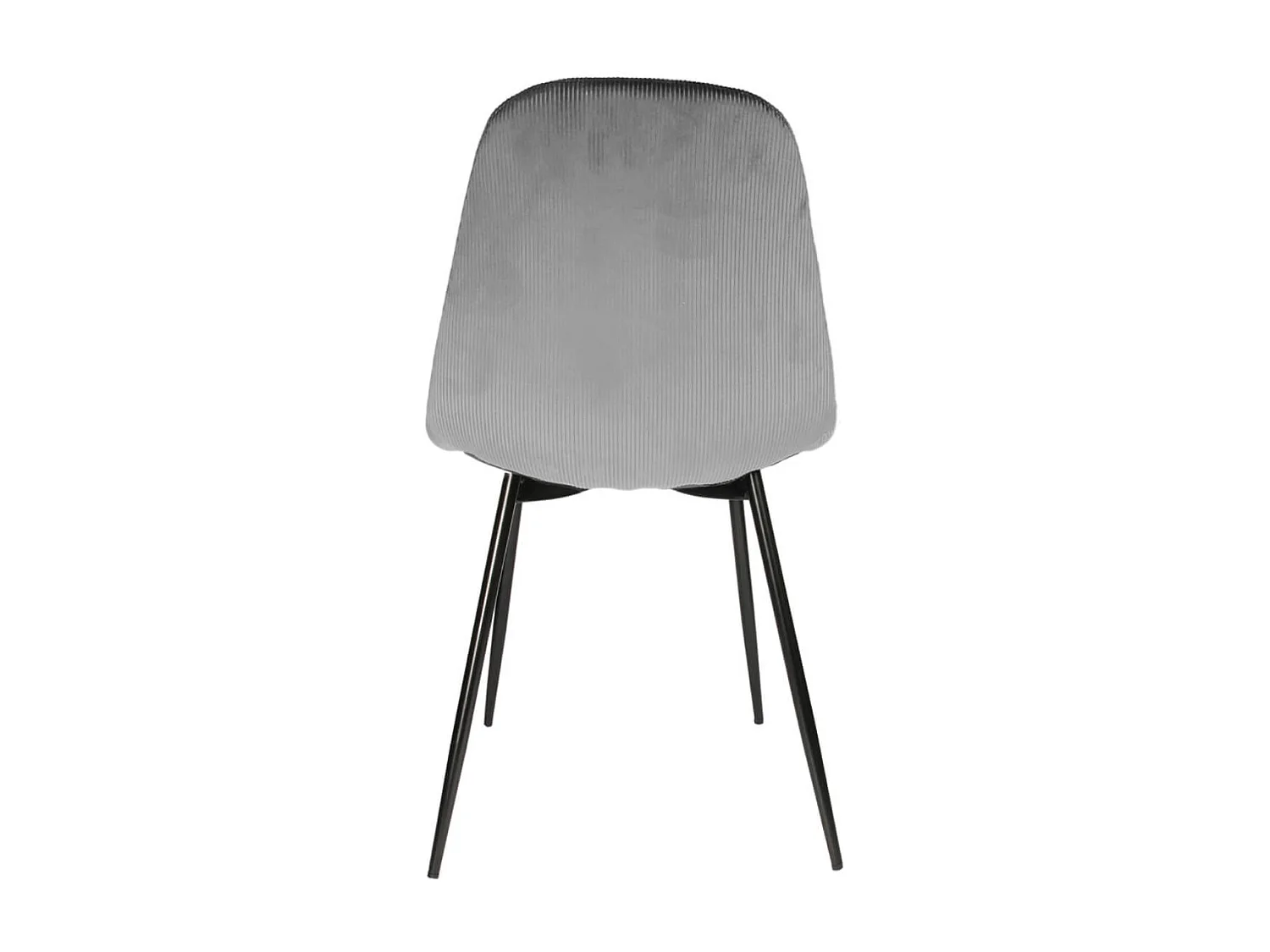 ALESSIA - Lot de 6 Chaises Velours Côtelé Gris Foncé