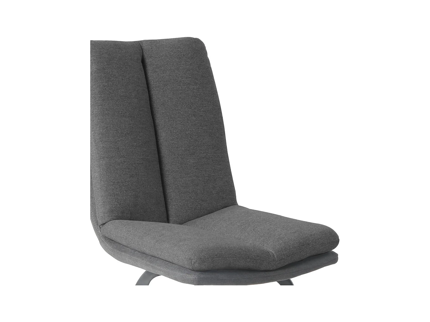 CALLAM - Lot de 2 Chaises Grises avec Sur-Coussin