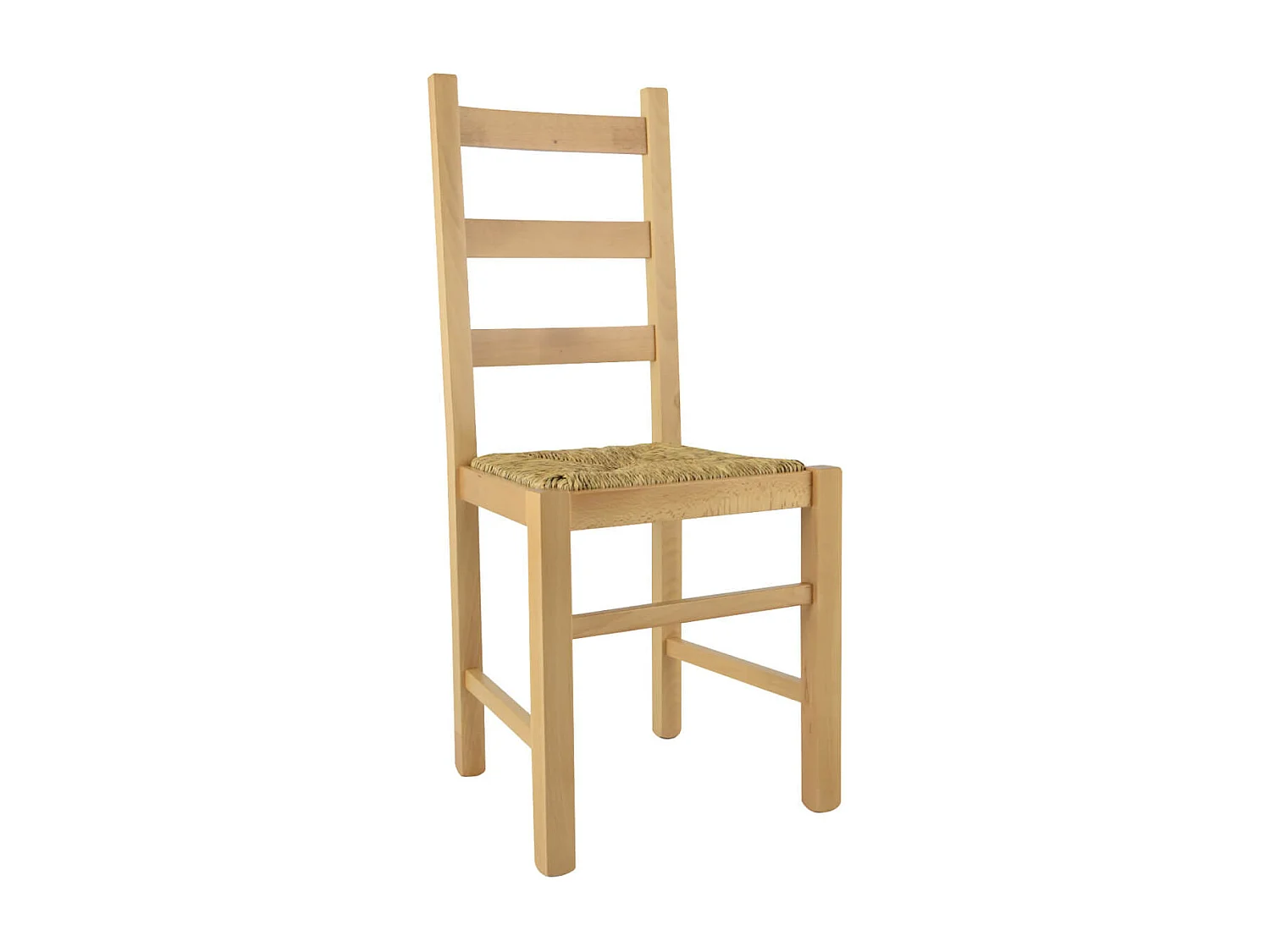 ORTA - Lot de 6 Chaises Naturelles et Assises en Paille