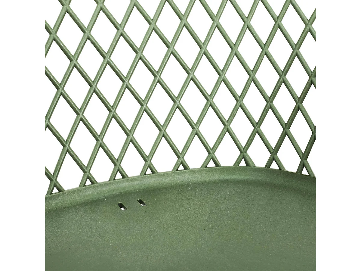 TRESSIE - Lot de 4 Fauteuils Verts Pieds Effet Bois Verni