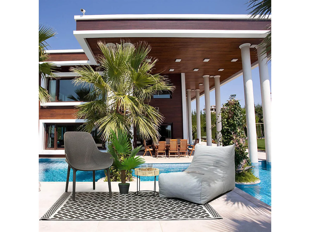 MONICA - Lot de 2 Fauteuils Coque Plastique Grise