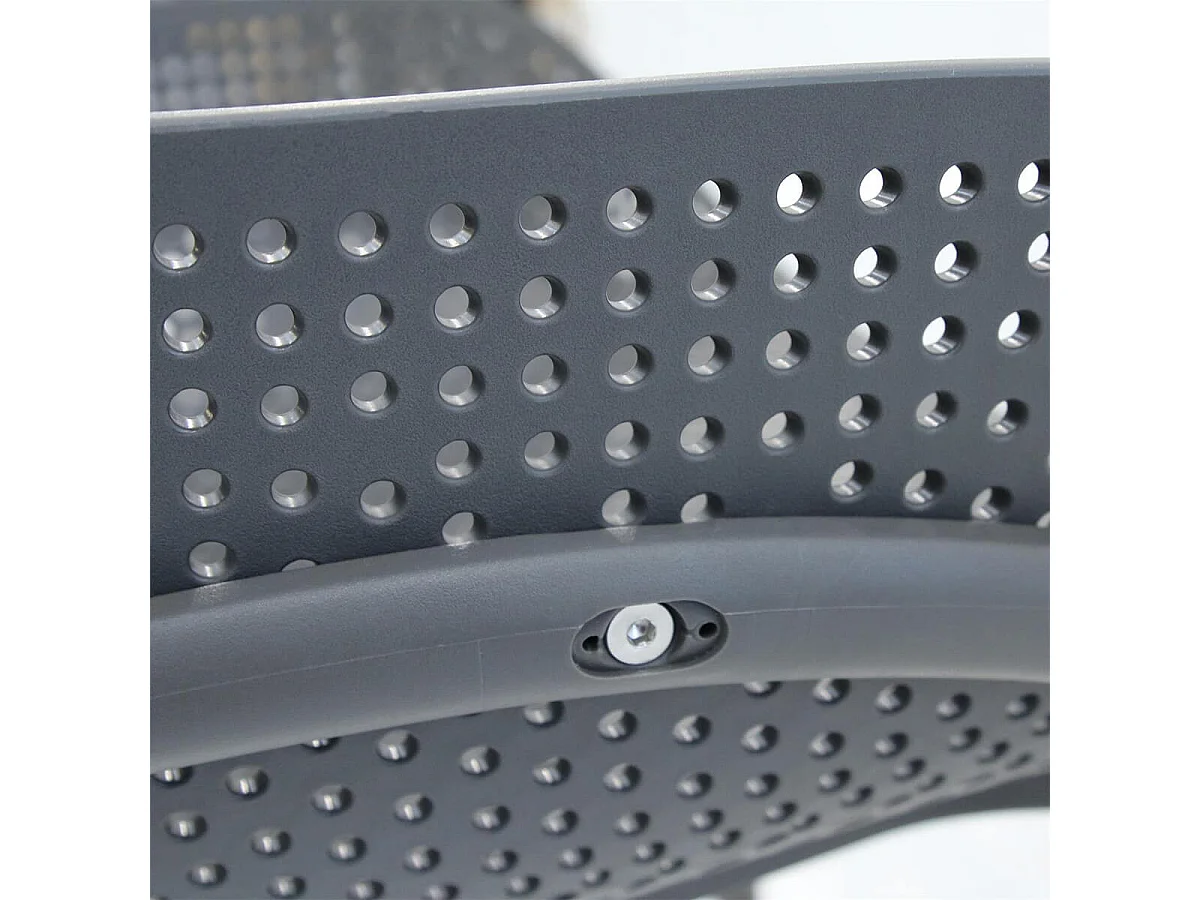 MONICA - Lot de 2 Fauteuils Coque Plastique Grise