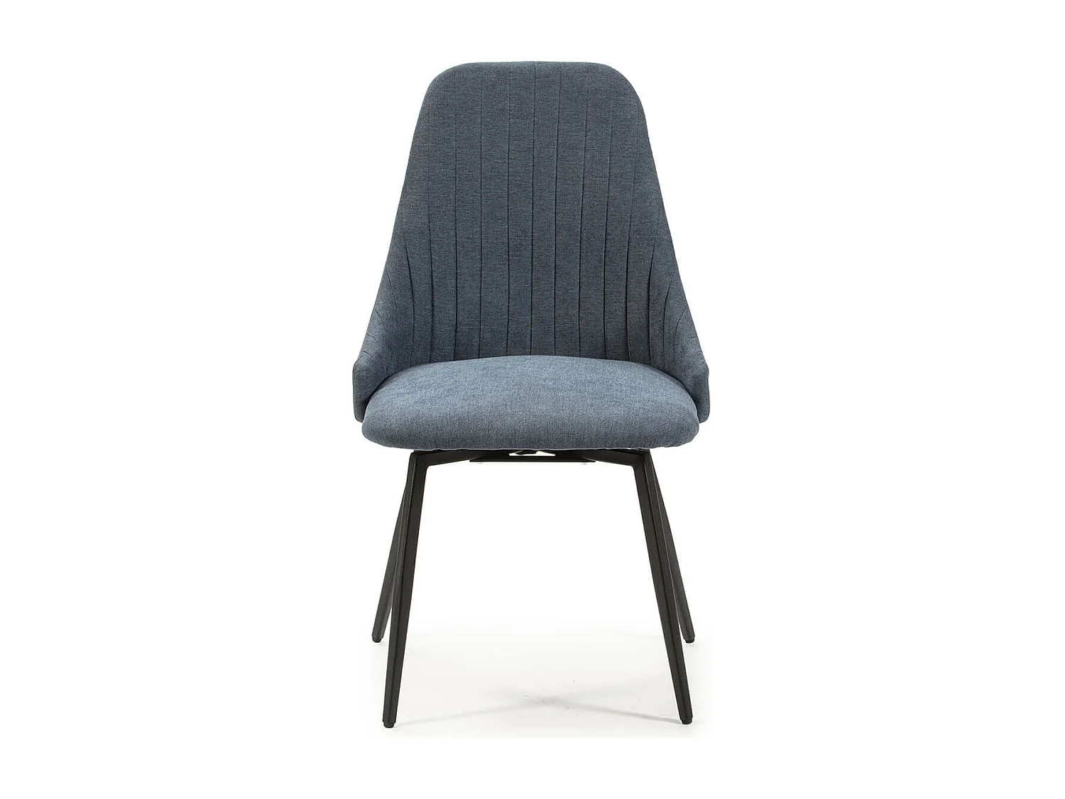 UNDY - Lot de 4 Chaises Pivotantes Tissu Bleu