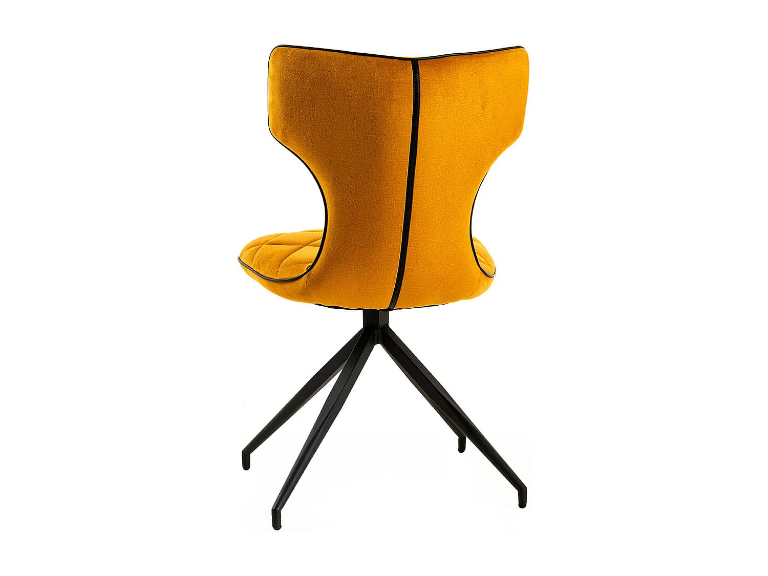 STYK - Lot de 2 Chaises Tissu Curry Surpiqures Carreaux