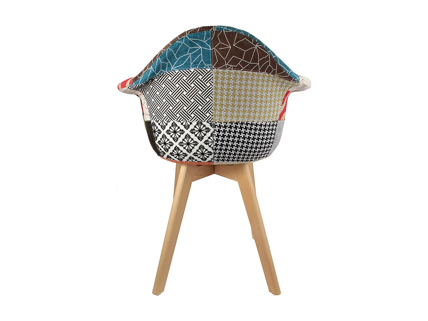 PATCHWORK - Lot de 2 Fauteuils Scandinaves Multicolore