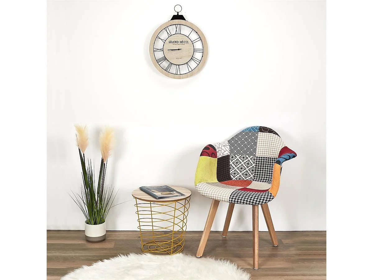 PATCHWORK - Lot de 2 Fauteuils Scandinaves Multicolore