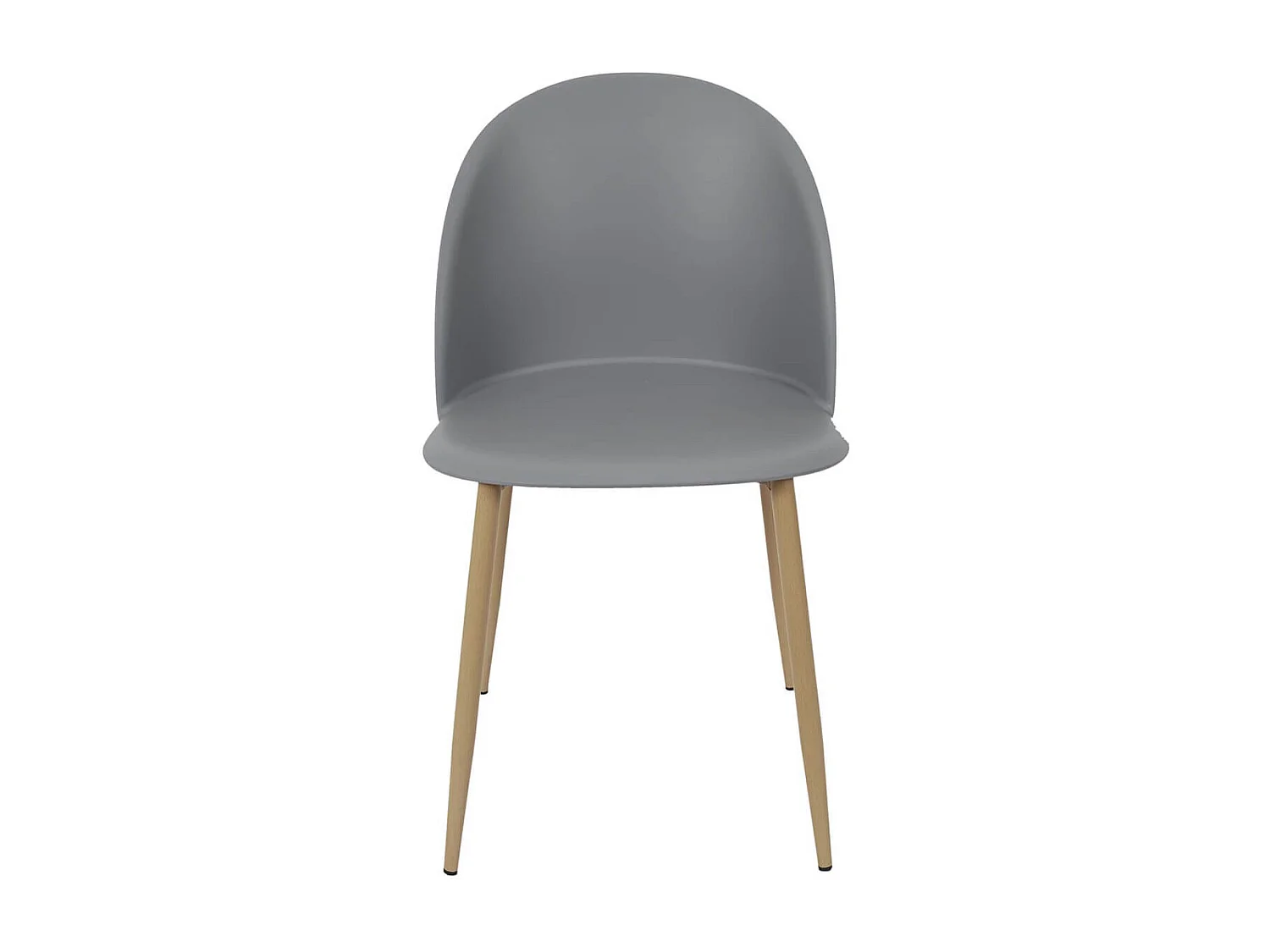 MADDY - Lot de 4 Chaises Scandinaves Grises