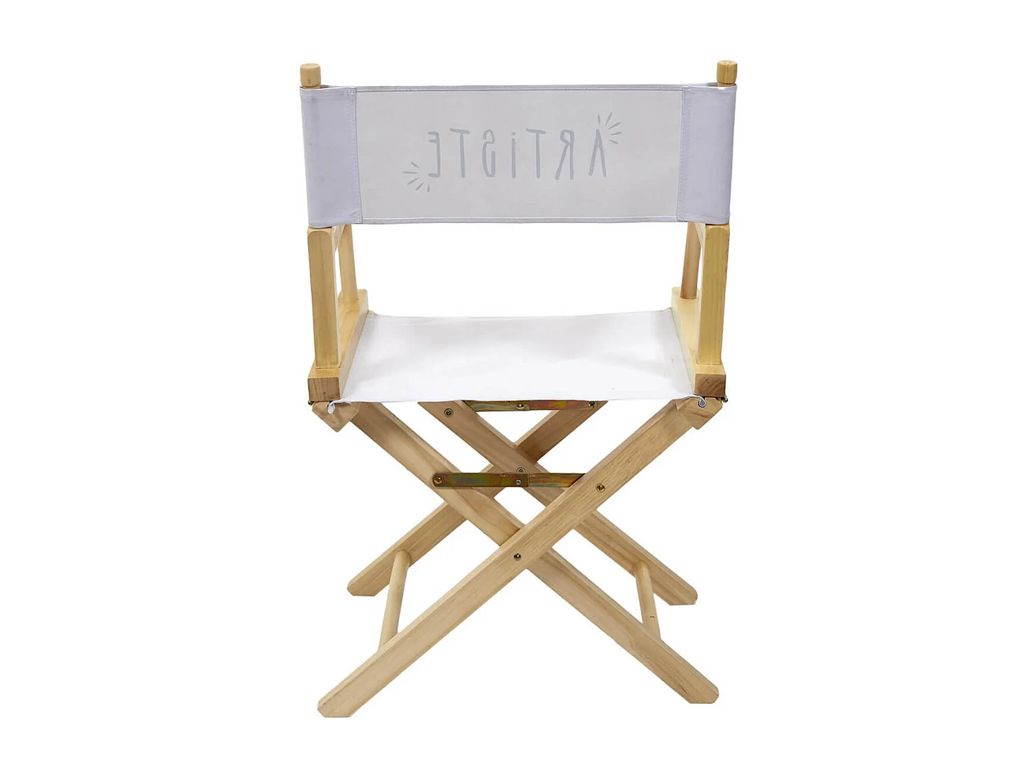 SHAW - Chaise de Directeur Blanche et Bois