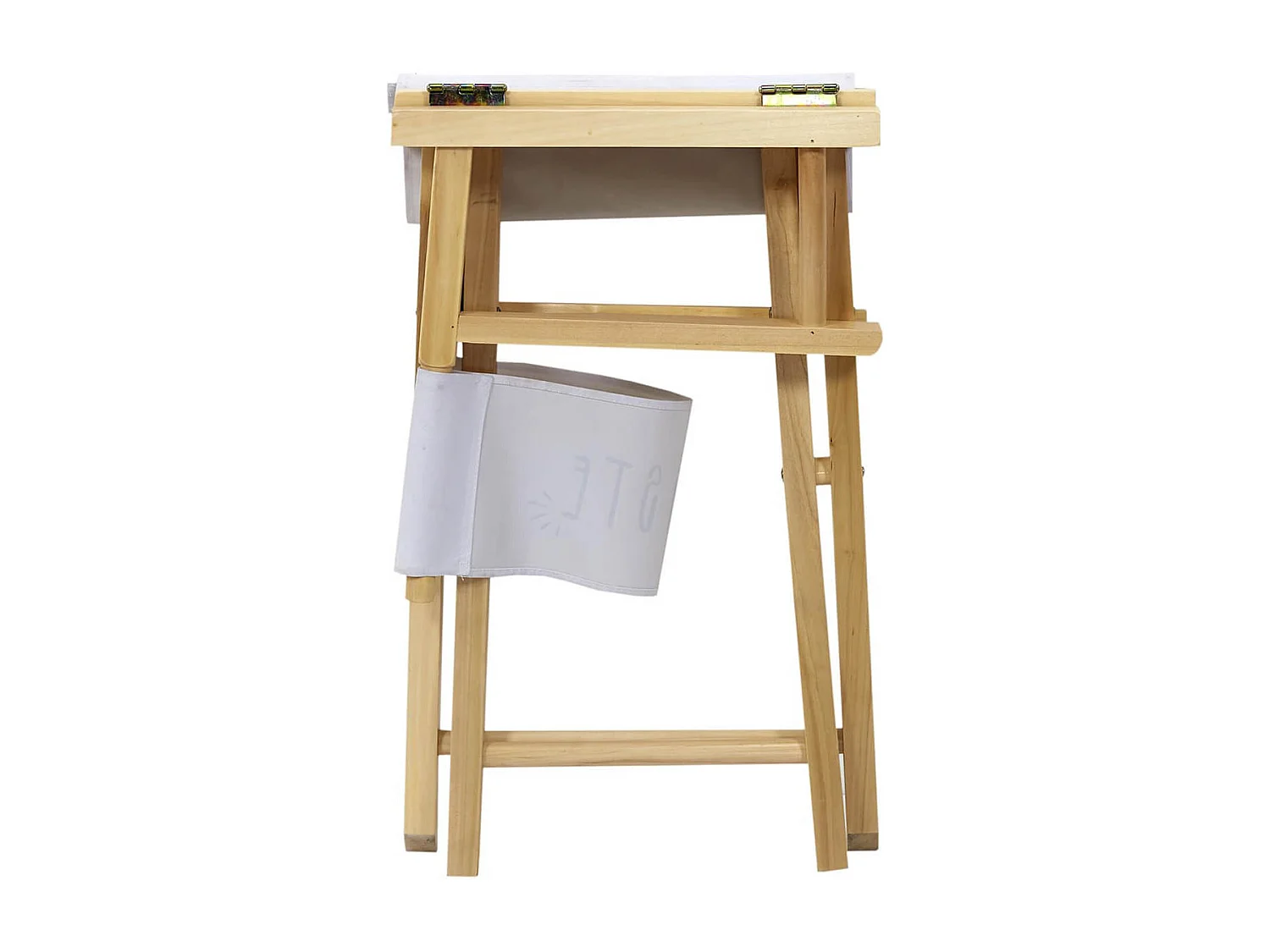 SHAW - Chaise de Directeur Blanche et Bois