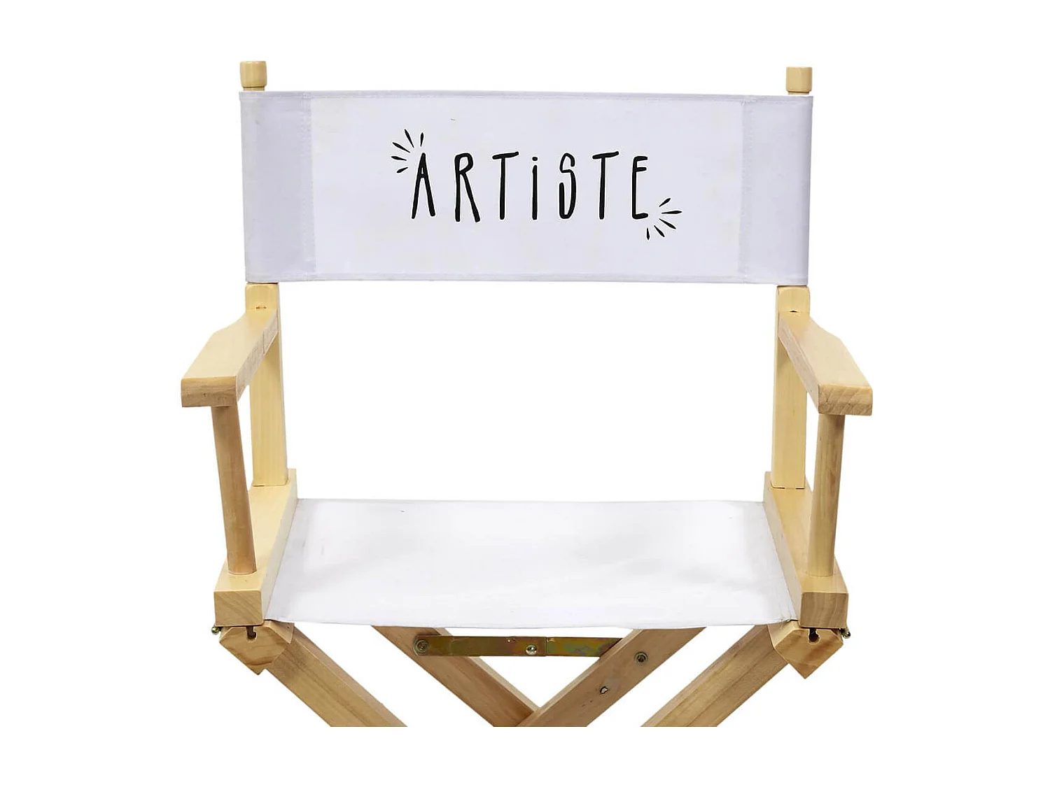 SHAW - Chaise de Directeur Blanche et Bois