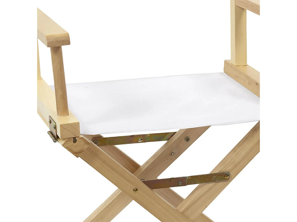 SHAW - Chaise de Directeur Blanche et Bois