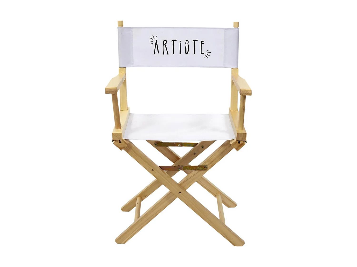 SHAW - Chaise de Directeur Blanche et Bois