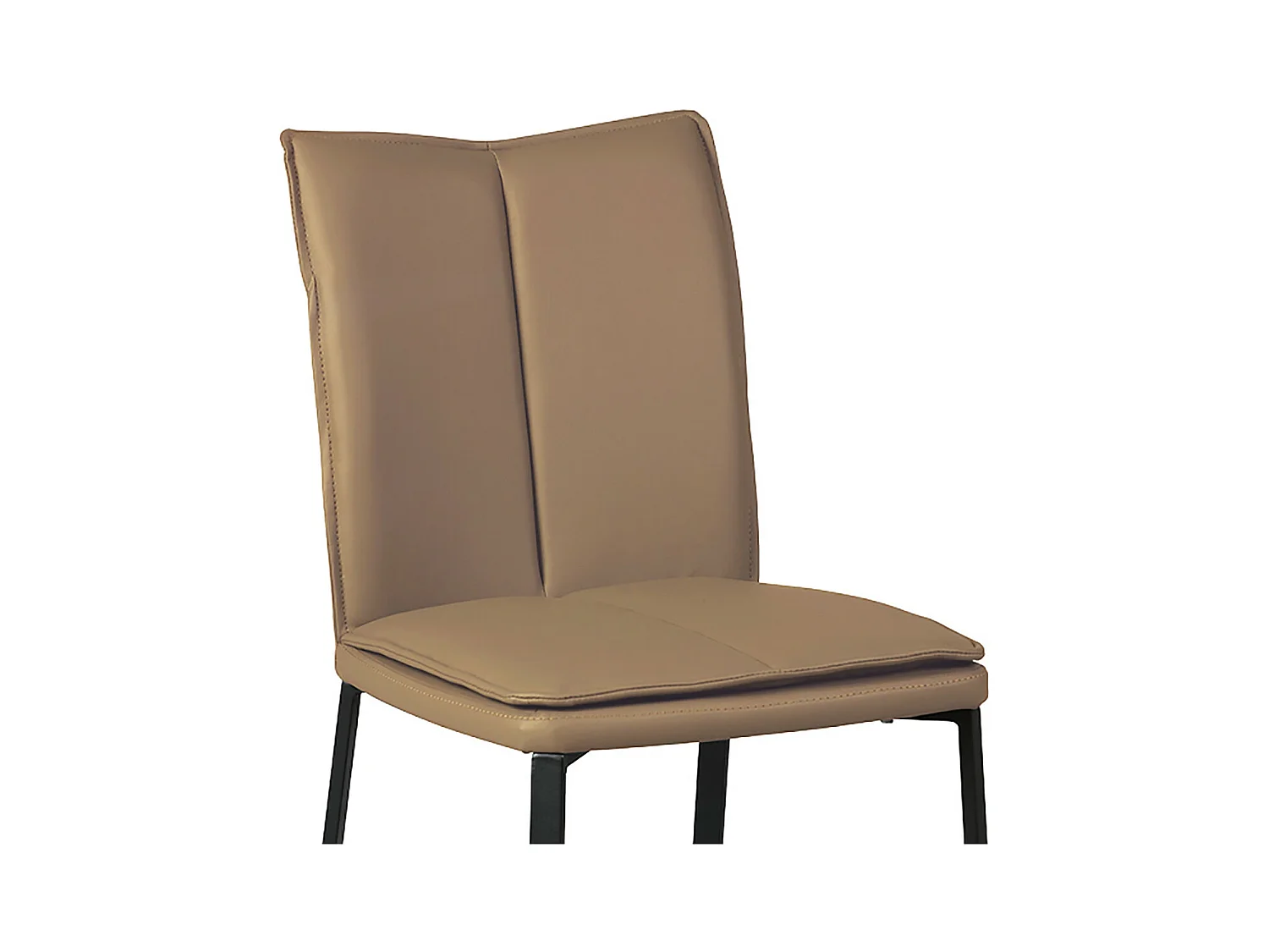 CALLUM - Lot de 2 Chaises Taupe avec Sur-Coussin