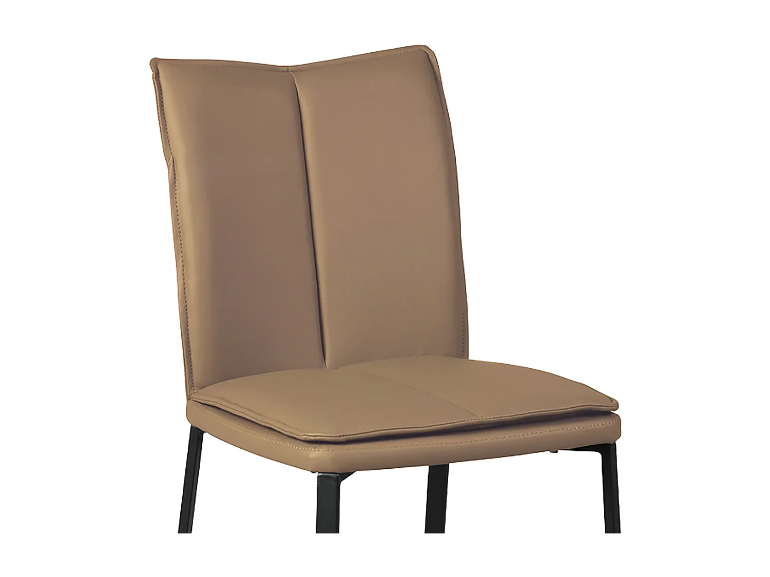 CALLUM - Lot de 2 Chaises Taupe avec Sur-Coussin