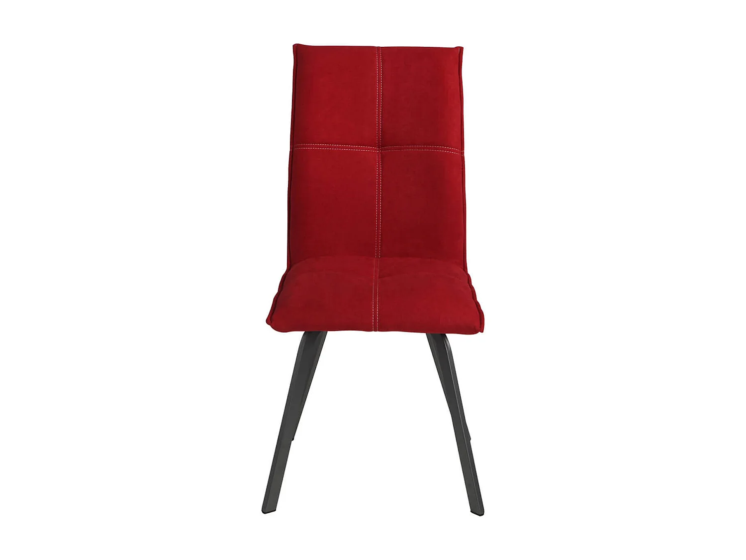 BISPO - Lot de 6 Chaises Tissu Coloris Rouge