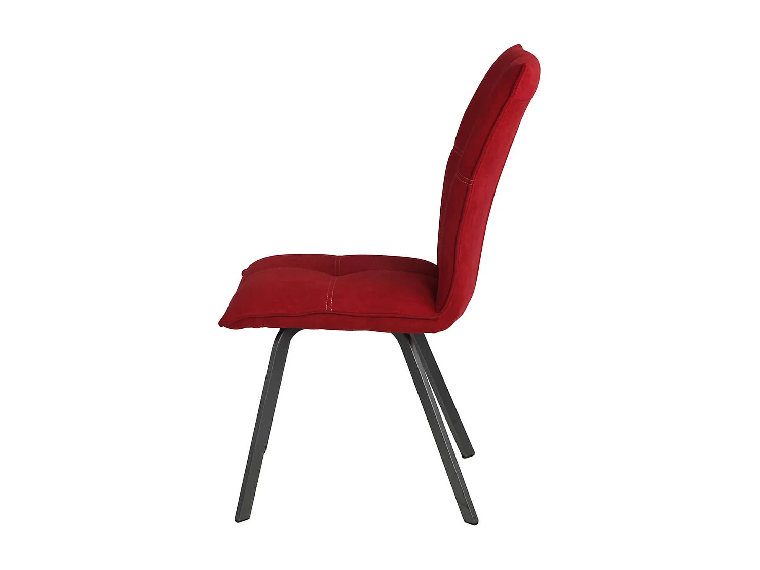 BISPO - Lot de 6 Chaises Tissu Coloris Rouge
