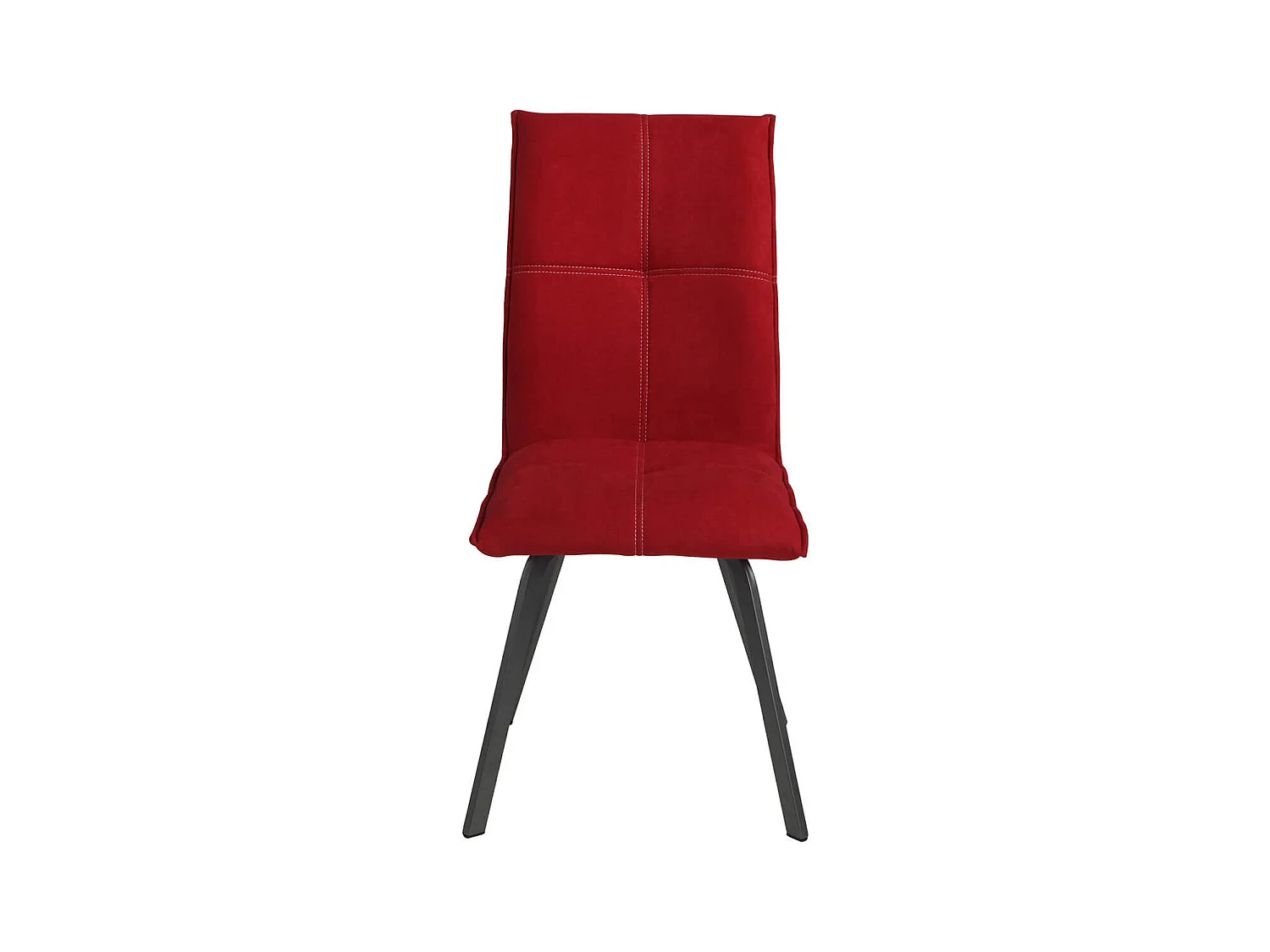BISPO - Lot de 2 Chaises Tissu Coloris Rouge