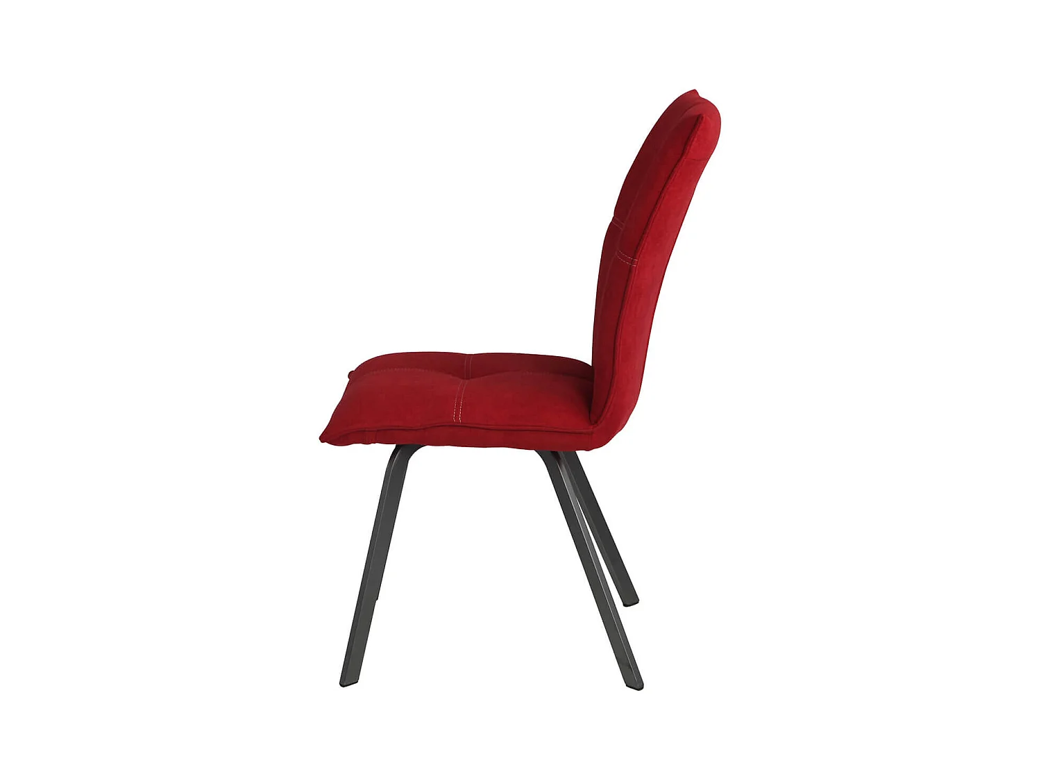 BISPO - Lot de 2 Chaises Tissu Coloris Rouge