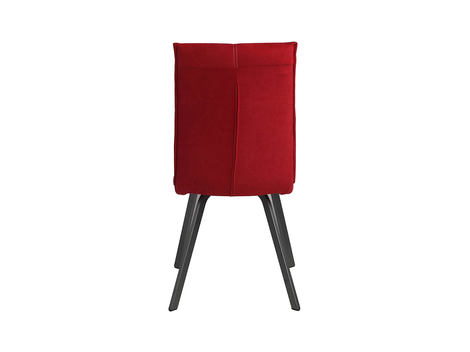 BISPO - Lot de 2 Chaises Tissu Coloris Rouge