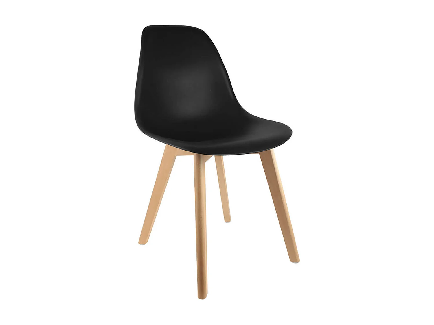 MELYA - Lot de 4 Chaises Scandinaves Noires