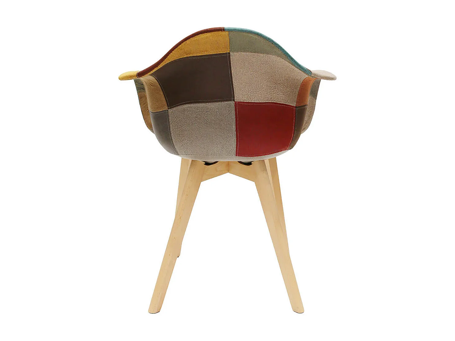 BRADU - Lot de 2 Fauteuils Patchwork Motif Vintage