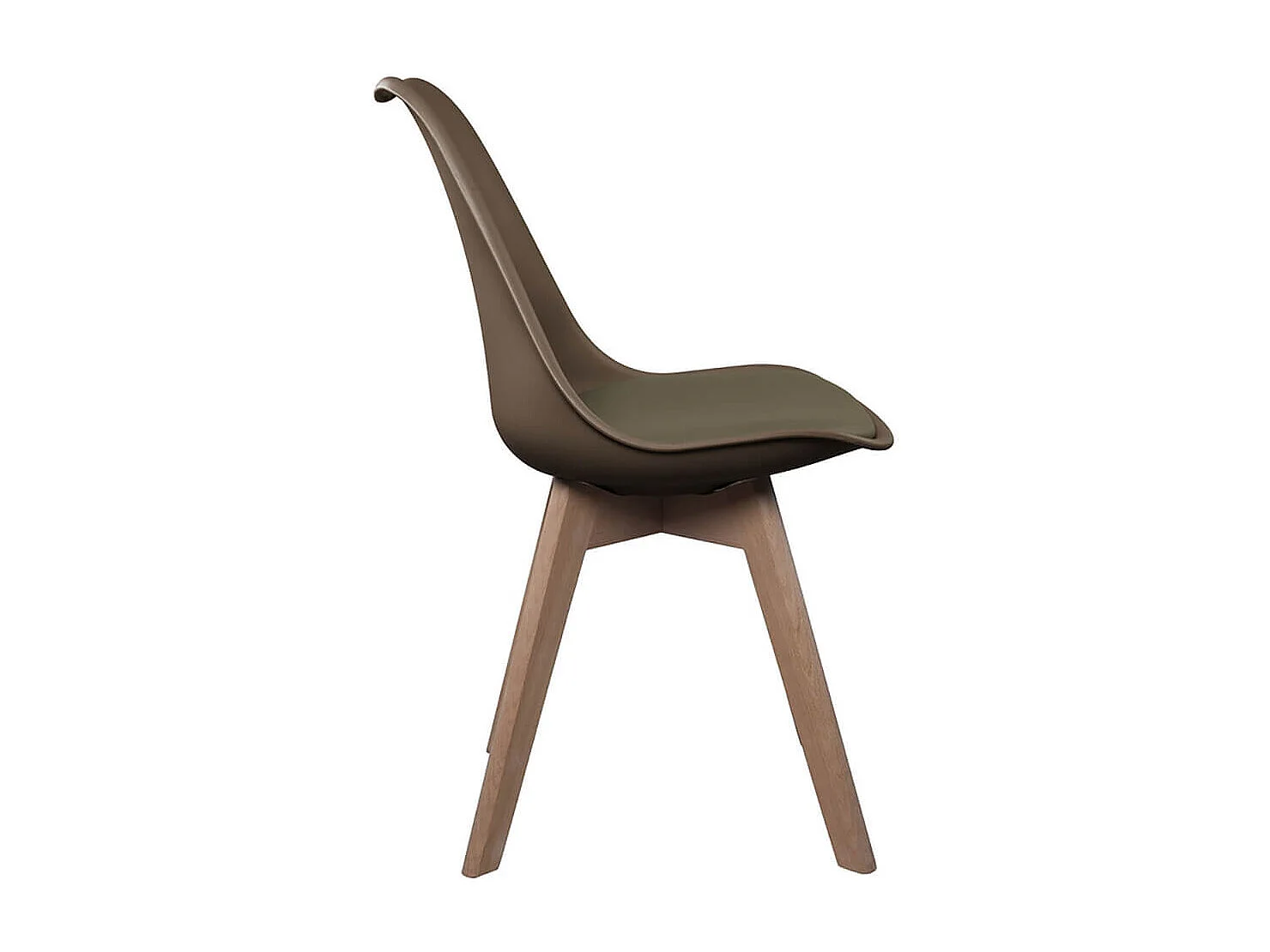 MEDALINE - Lot de 2 Chaises Scandinaves Taupe