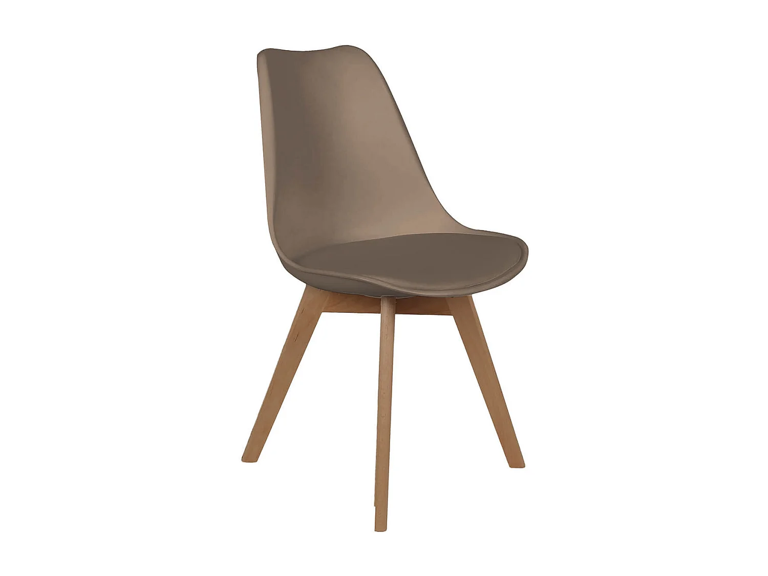 MEDALINE - Lot de 2 Chaises Scandinaves Taupe