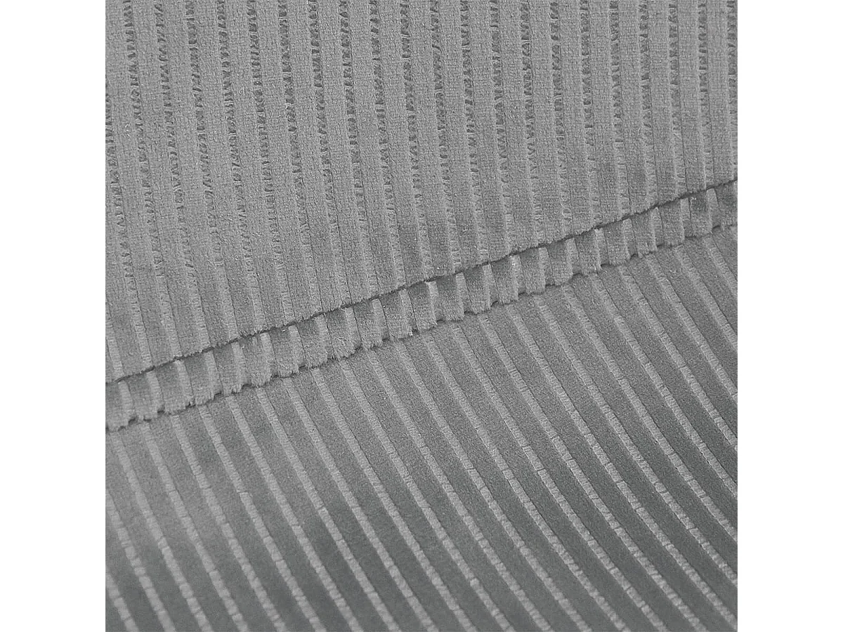 ALESSIA - Lot de 6 Chaises Velours Côtelé Gris Clair