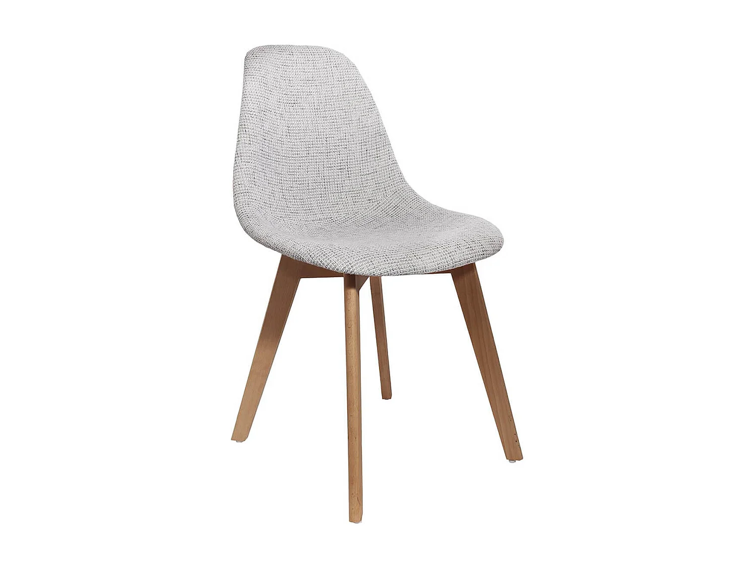 STYGN - Lot de 4 Chaises avec Maille Grise