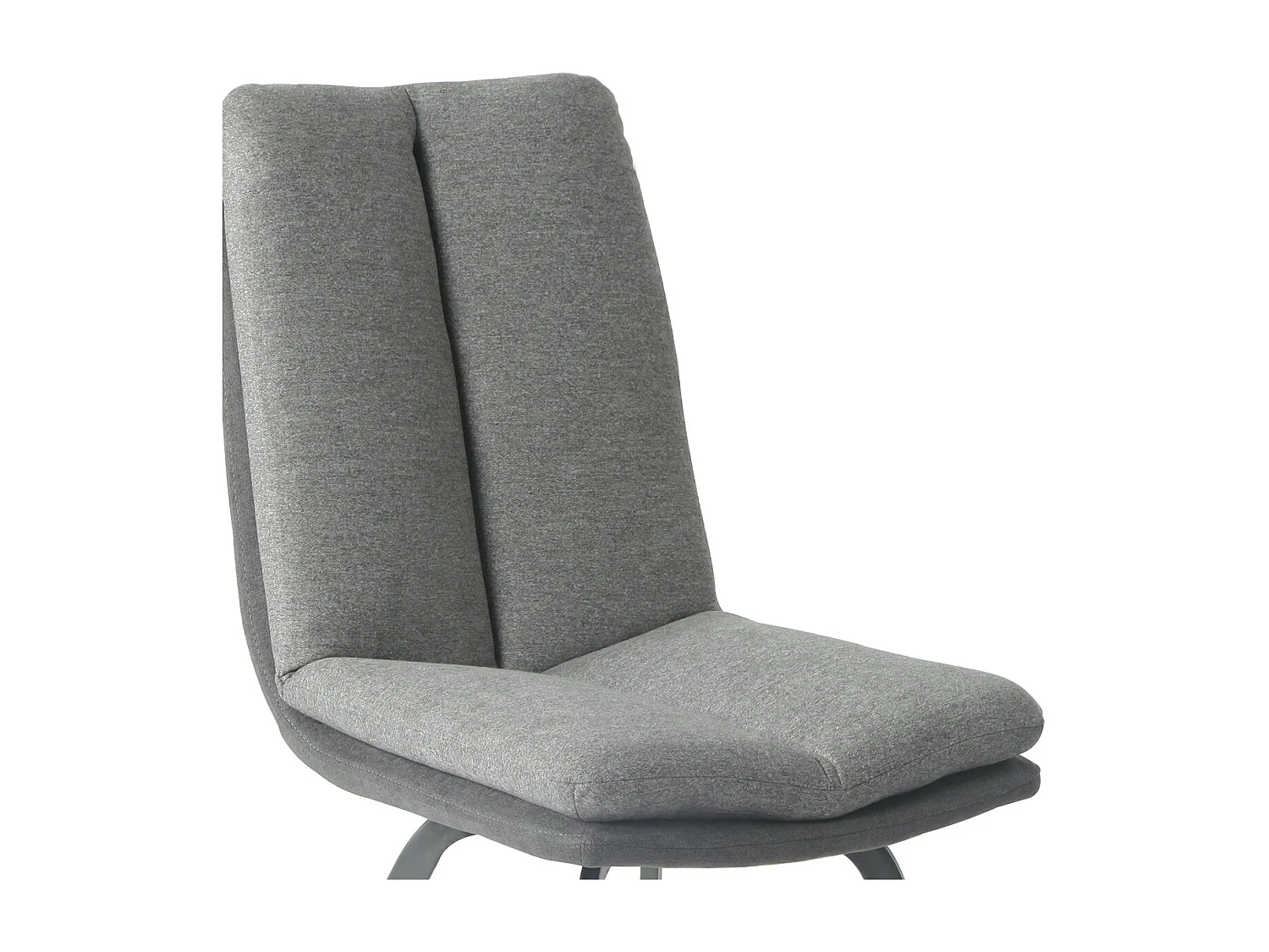 CALLOM - Lot de 2 Chaises Bi-Ton Grises avec Sur-Coussin