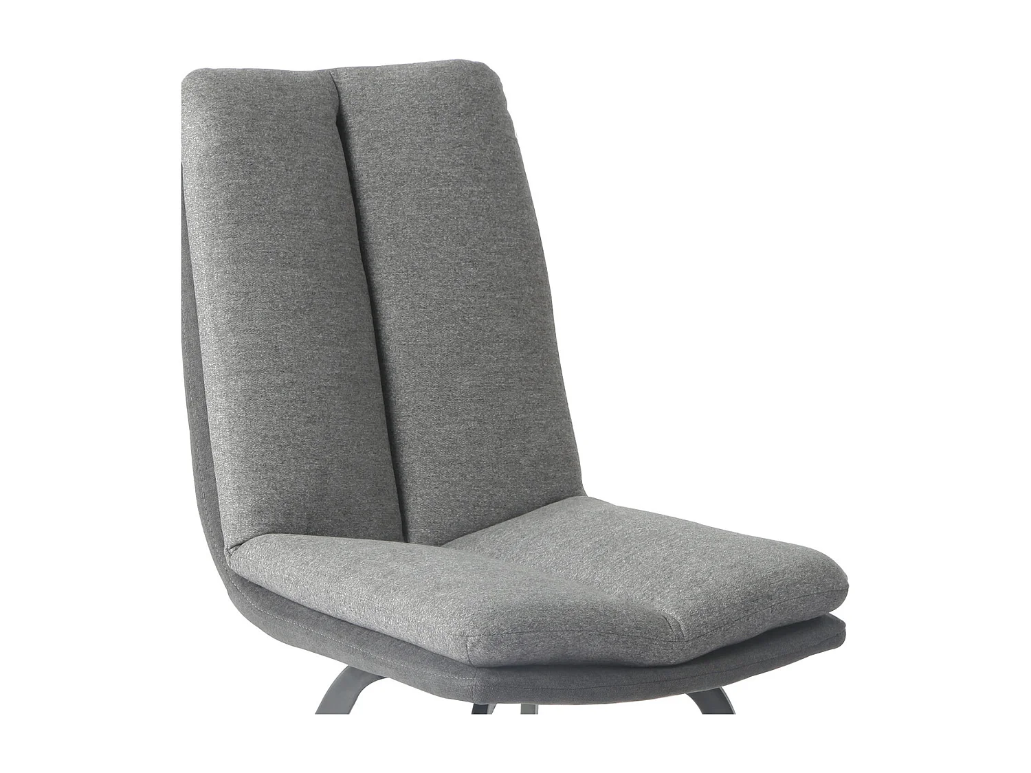 CALLOM - Lot de 2 Chaises Bi-Ton Grises avec Sur-Coussin