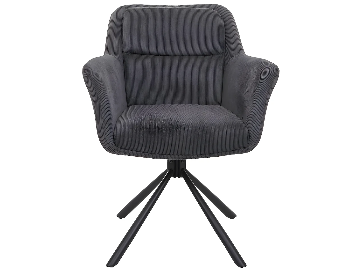 Lot de 2 chaises de salle à manger HWC-K33 - chaise de cuisine - pivotante Auto-Position - tissu/textile - gris corde