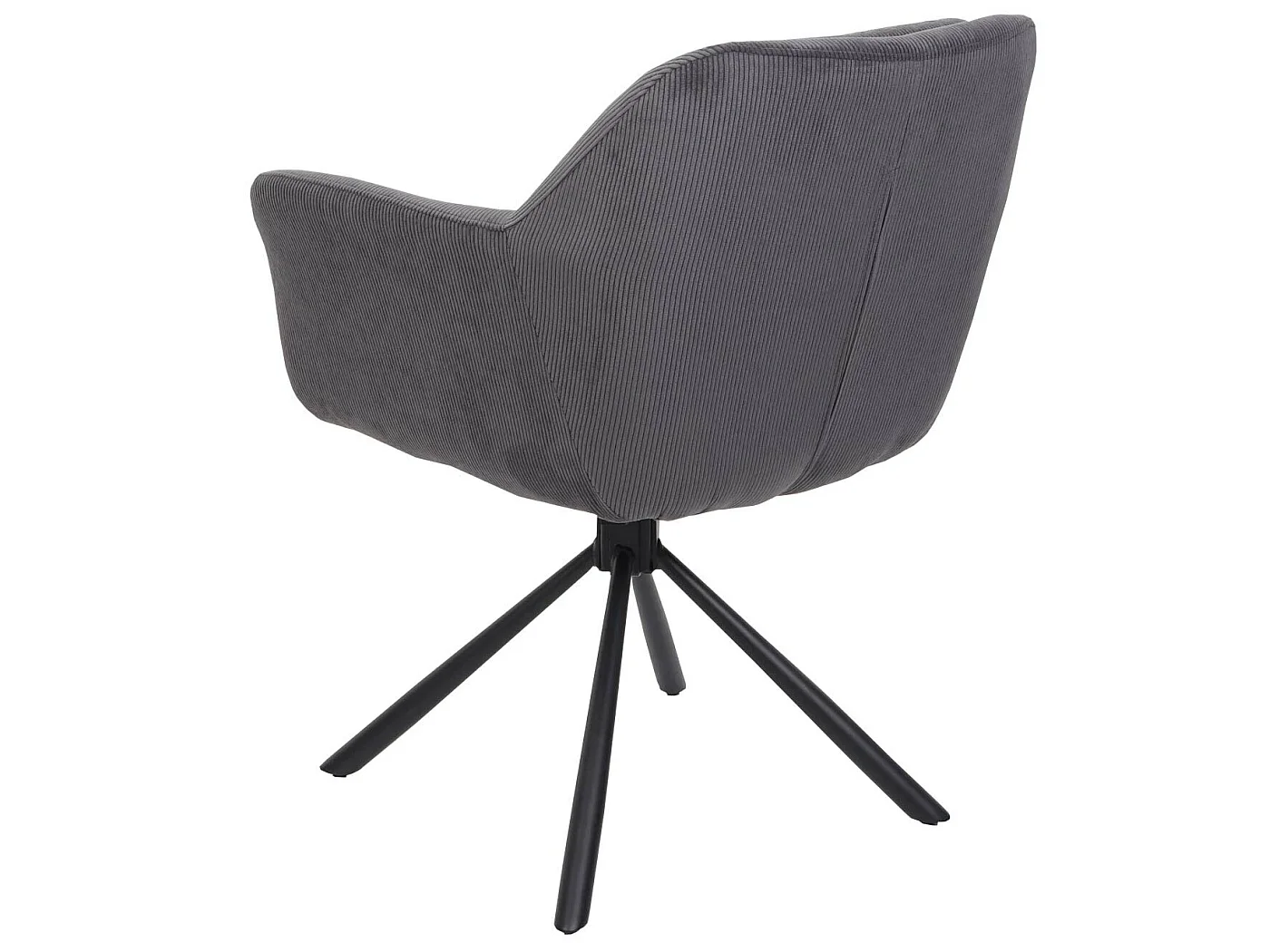 Lot de 2 chaises de salle à manger HWC-K33 - chaise de cuisine - pivotante Auto-Position - tissu/textile - gris corde