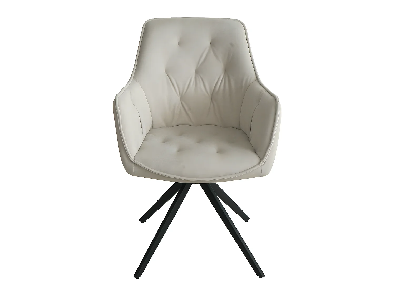 Lot de 2 chaises de salle à manger HWC-L80, chaise de cuisine rembourrée chaise avec accoudoirs, pivotante, métal tissu/texti
