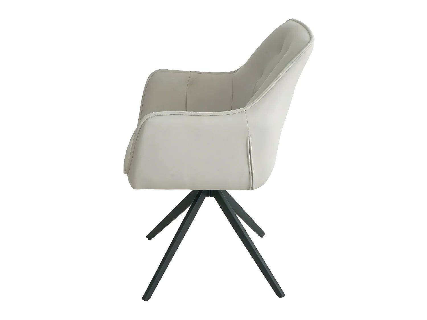 Lot de 2 chaises de salle à manger HWC-L80, chaise de cuisine rembourrée chaise avec accoudoirs, pivotante, métal tissu/texti
