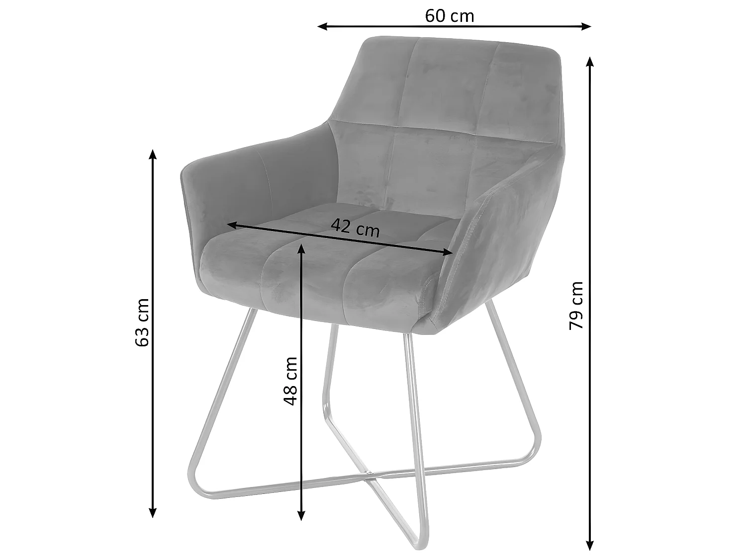 Chaise de salle à manger HWC-F37, fauteuil de cuisine, design rétro, velours, pieds dorés - noir