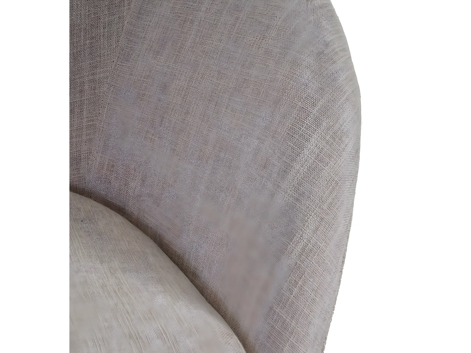 Chaise de salle à manger Malmö T633, fauteuil, design rétro des années 50 - tissu, crème/gris