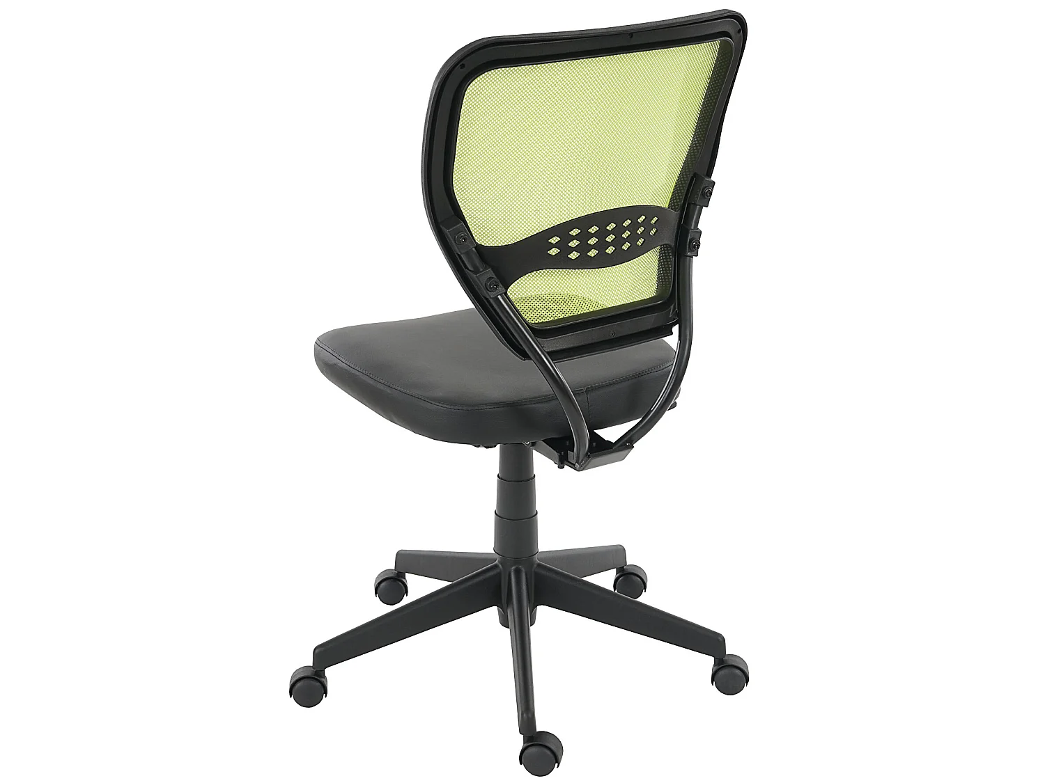 Fauteuil/chaise de bureau Seattle, charge 150kg, similicuir - vert, sans accoudoirs
