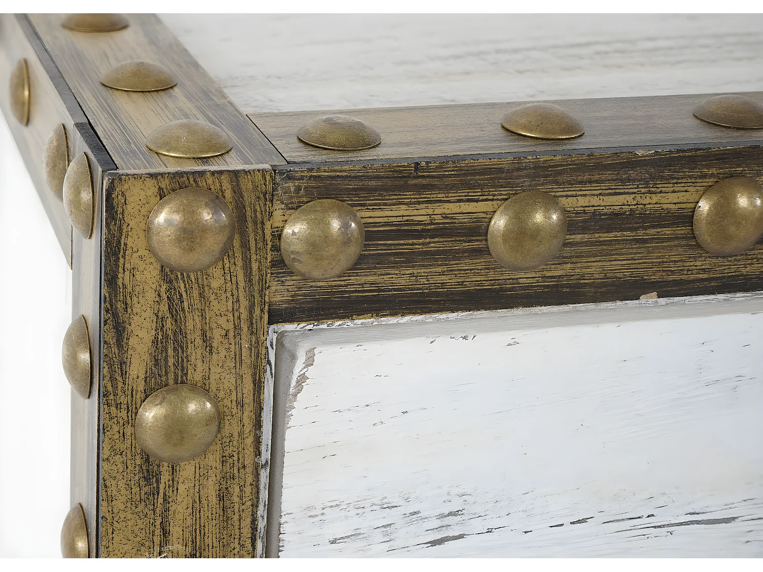 Commode Duran, commode à tiroirs, armoire, 4 tiroirs, style shabby, vintage 70x33x26cm - blanc