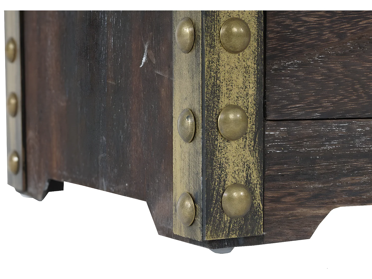 Commode Duran, commode à tiroirs, armoire, 4 tiroirs, style shabby, vintage 70x33x26cm - marron