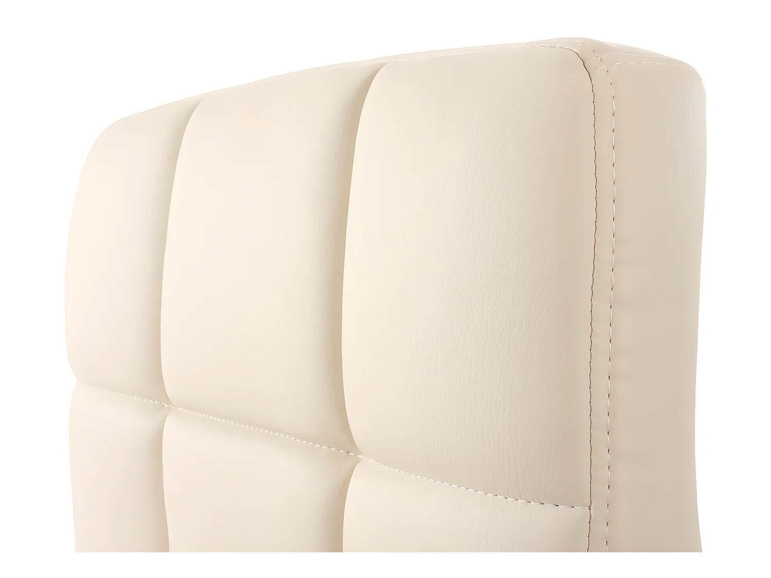 Lot de 2 chaises de salle à manger Kavala, pivotante, similicuir, crème