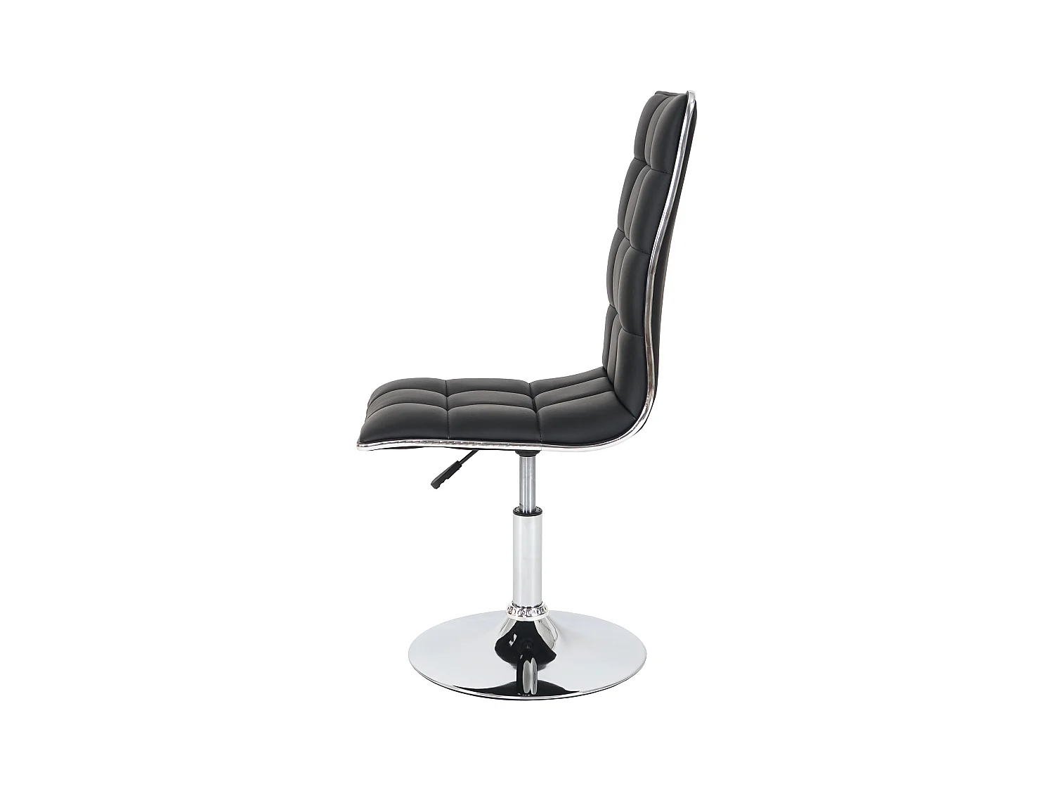 Lot de 2 chaises de séjour ou de salle à manger HWC-C41, style rétro, similicuir ~ noir